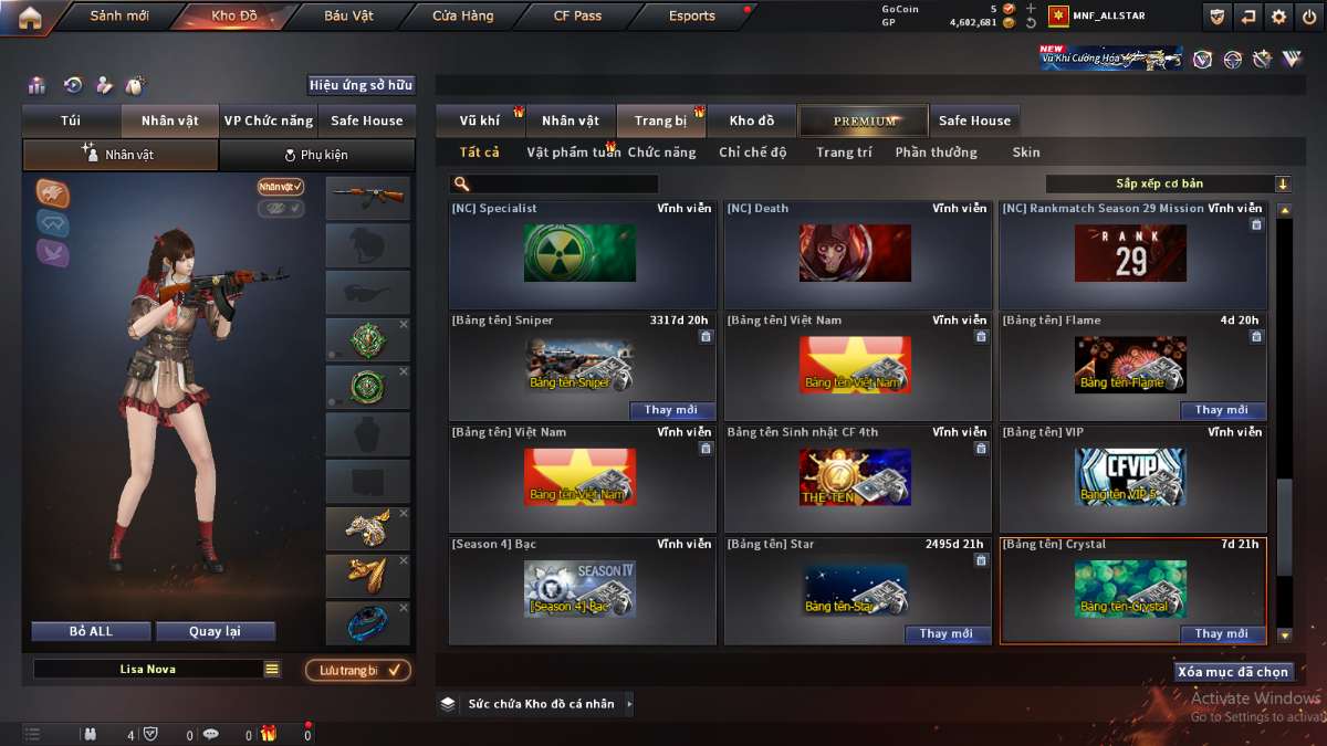 shop acc cf uy tin gia re